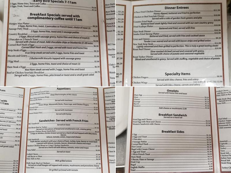 Rolling Hills Restaurant Menu