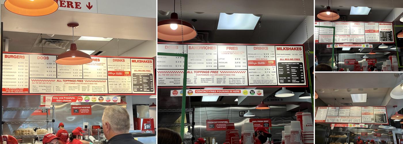 Five Guys Menu