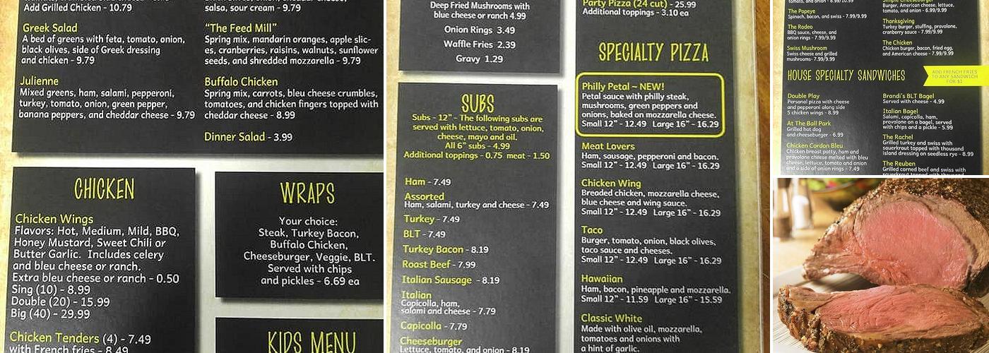 Jenny Lee Country Store Menu