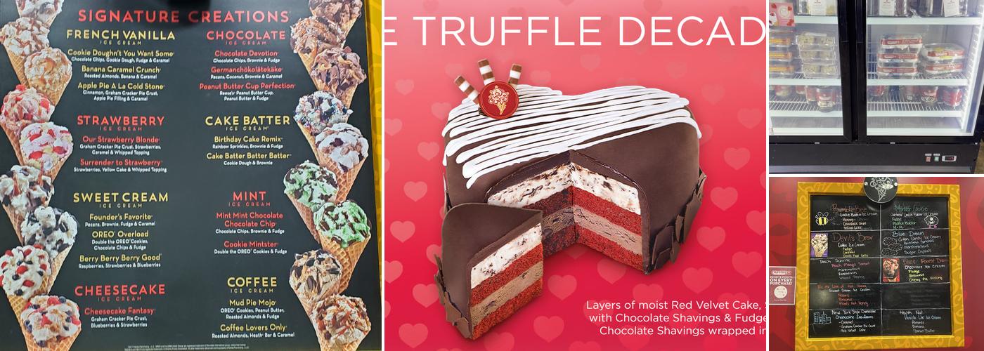 Cold Stone Creamery Menu