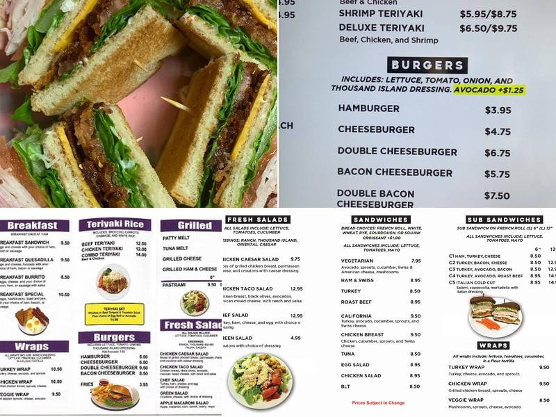 Sandwiches Unlimited Menu