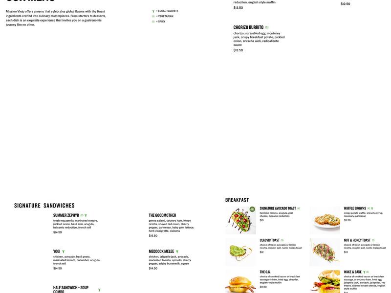 Session West Coast Deli Menu