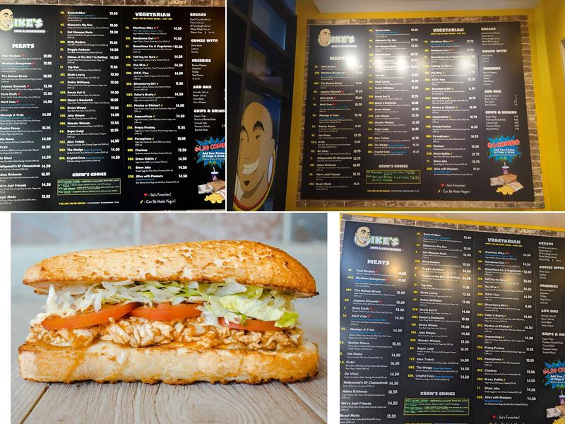 Ike's Love & Sandwiches Menu