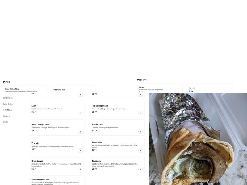 Kabab Grill Restaurant Menu