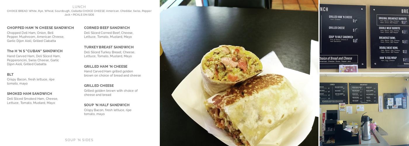 Ham 'n Scram Menu