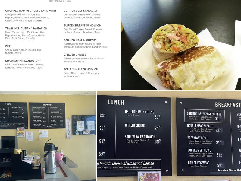 Ham 'n Scram Menu