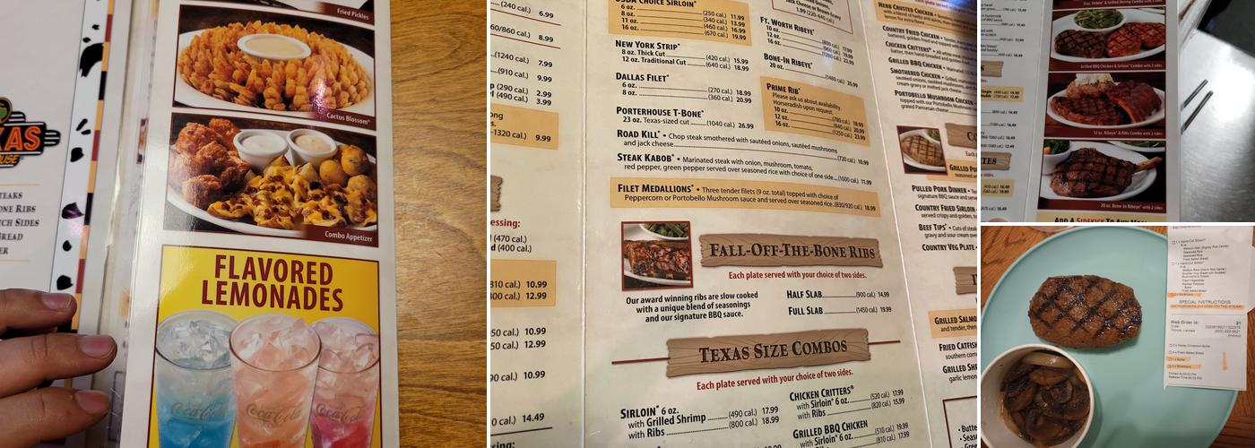 Texas Roadhouse Menu