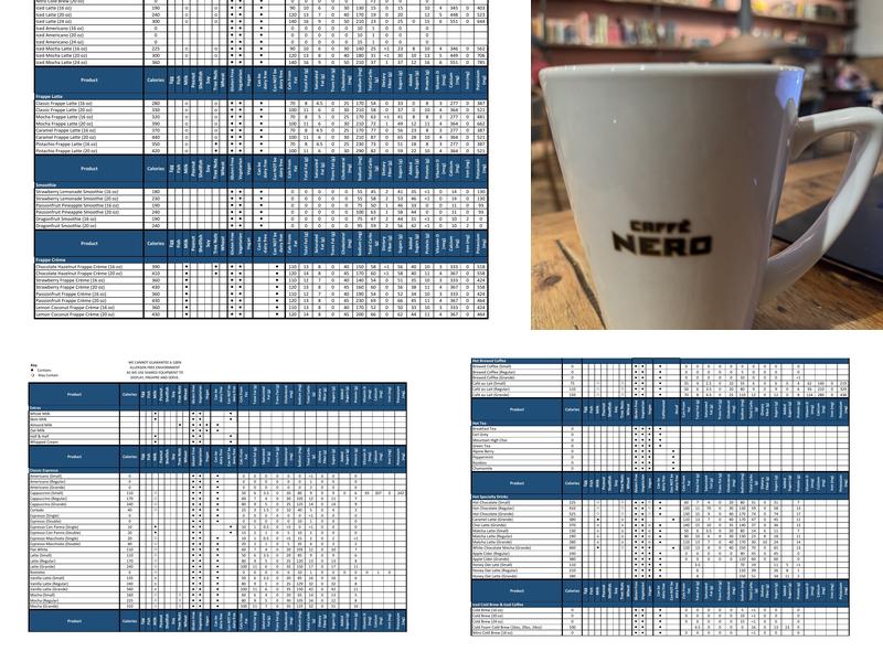 Caffè Nero Menu