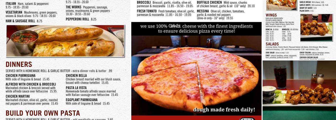 An Italian Affair Menu