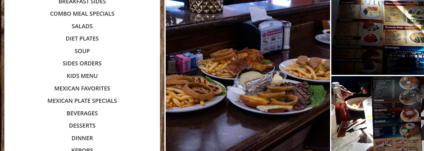 Harry's Cafe Menu