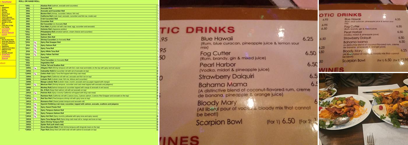 Golden Ginger Menu