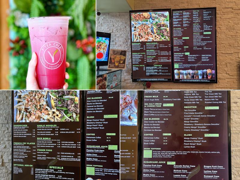 Y Tea Cafe: Boba, Fries, Crawfish Menu