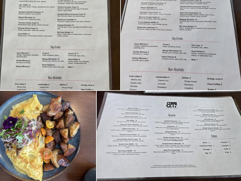 8th Haus Cafe Menu