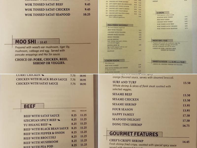 Long's Kitchen Menu