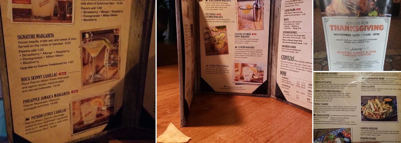 El Torito Menu