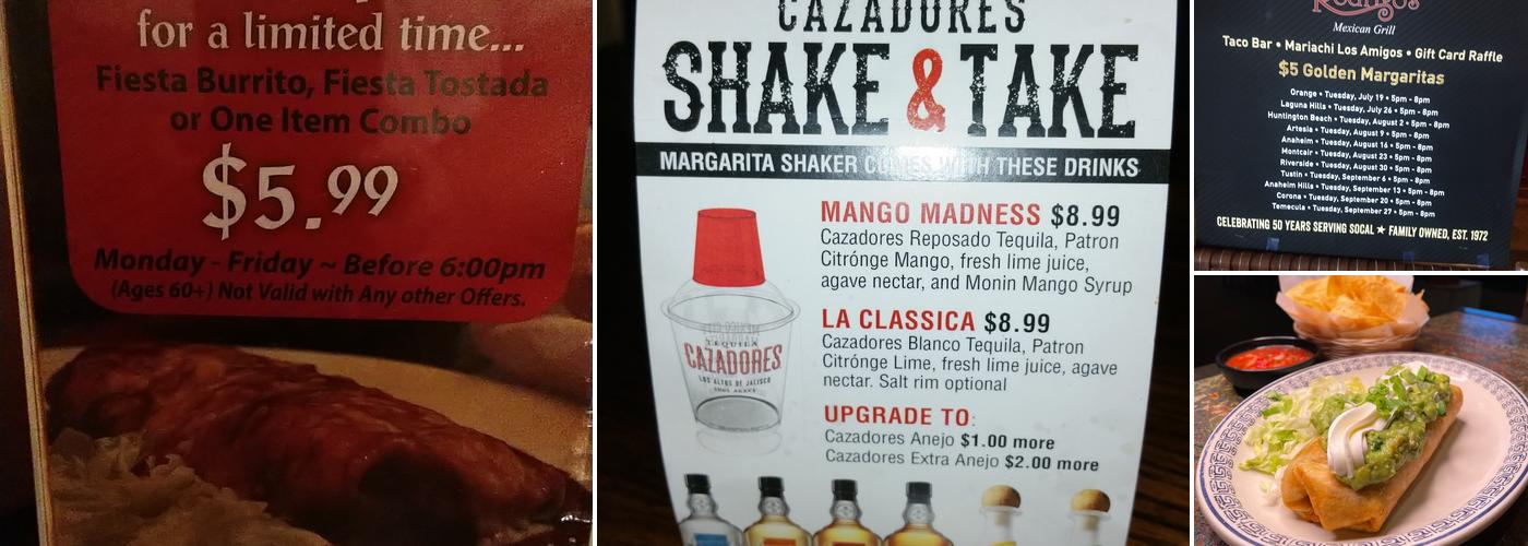 Rodrigo's Mexican Grill Menu