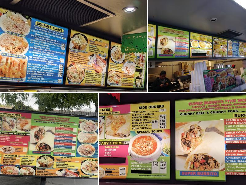 George's Mexican Food Menu