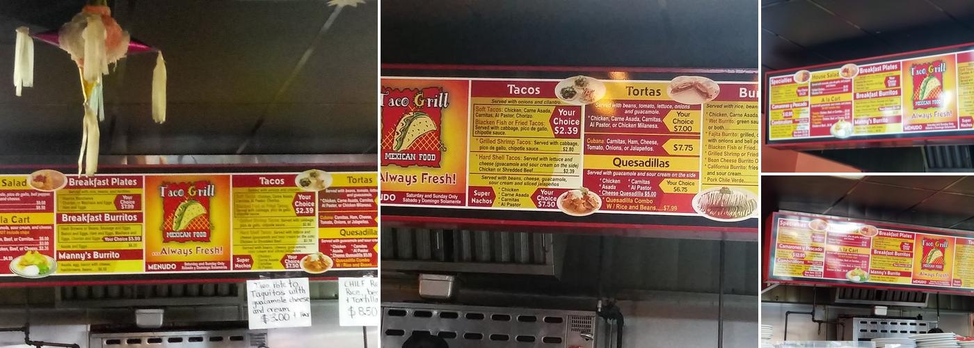 Taco Grill Menu
