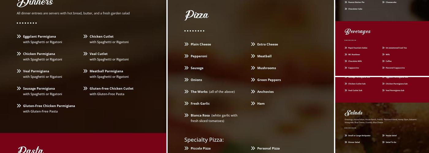 Nick's Menu