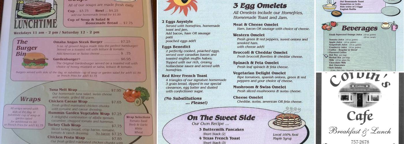 Corbin's Menu