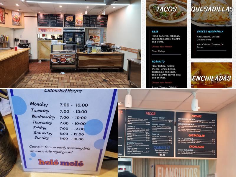 Holé Molé Menu