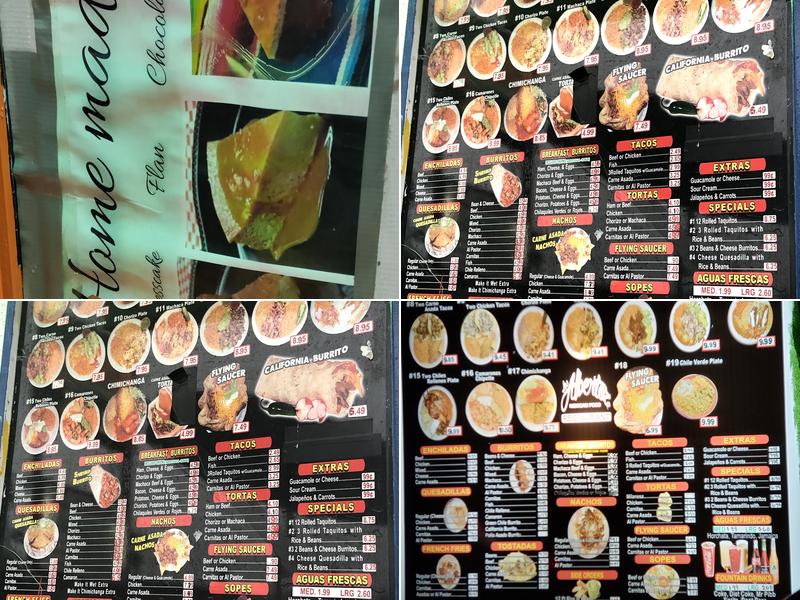 Los Albertoz Mexican Food Menu