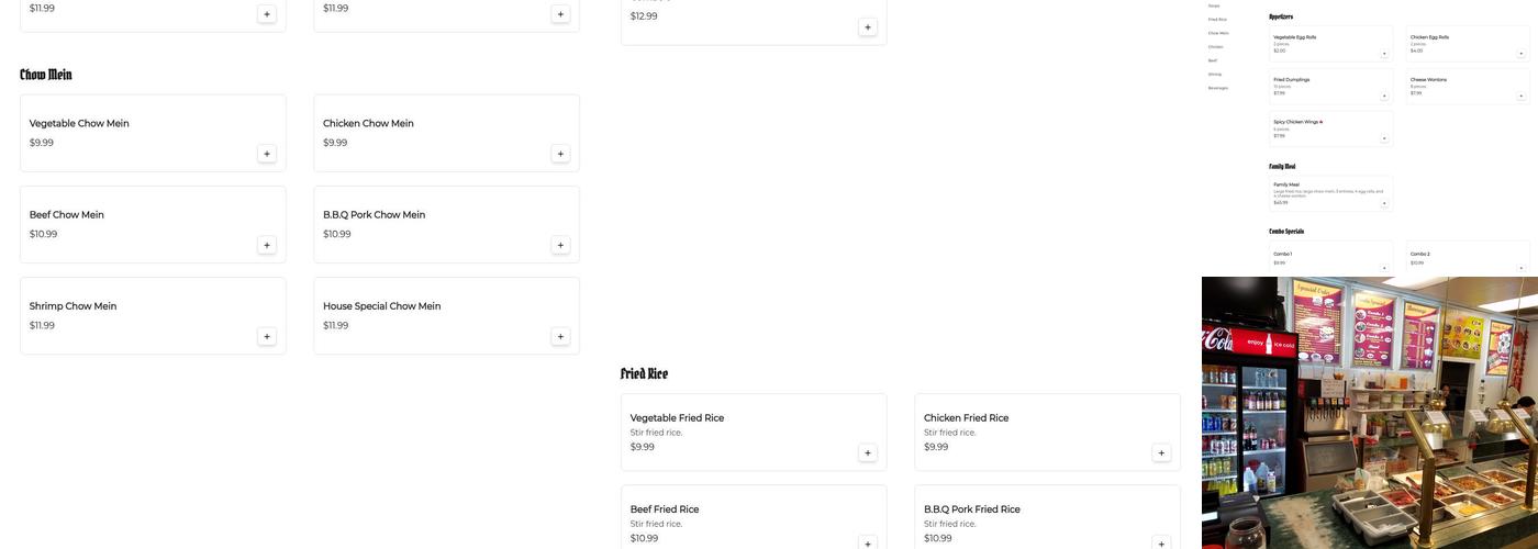 No.1 Chinese Food Menu