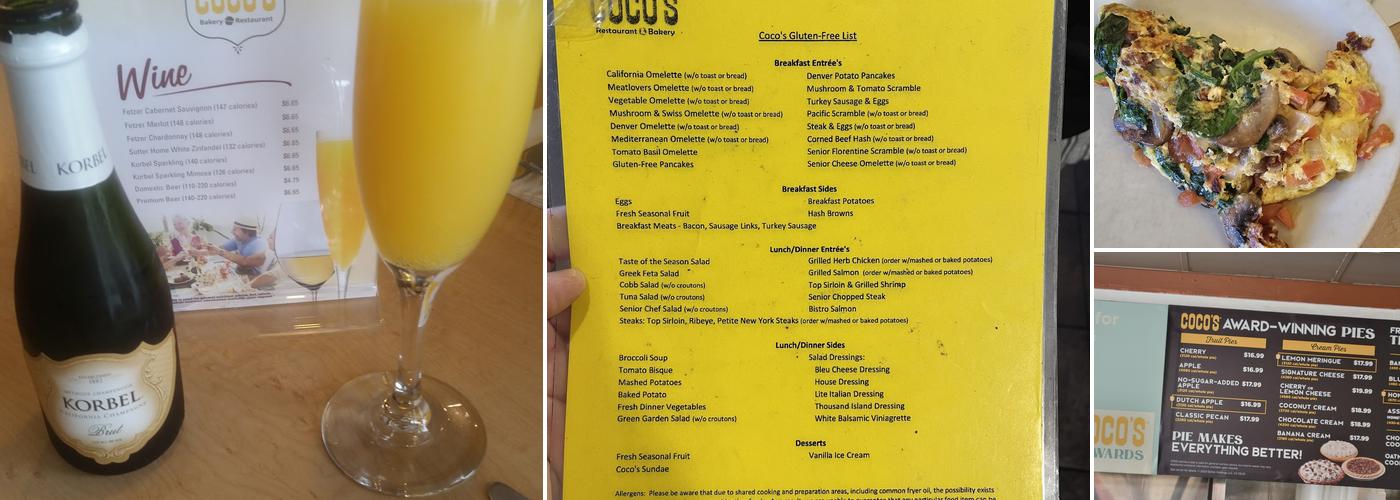 Coco's Bakery Restaurant Menu