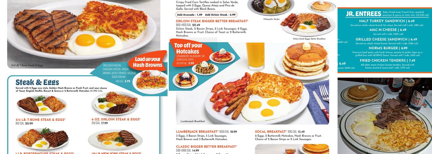 NORMS Restaurant Menu