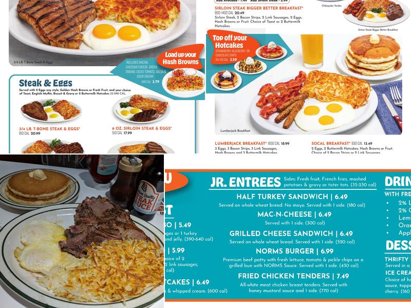 NORMS Restaurant Menu