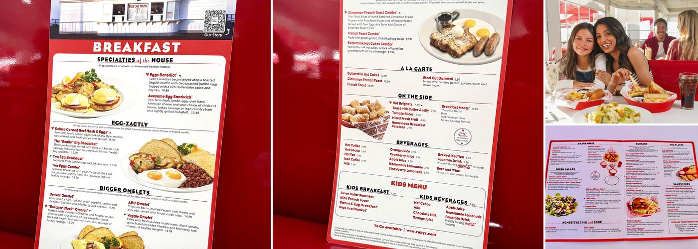 Ruby's Diner Menu