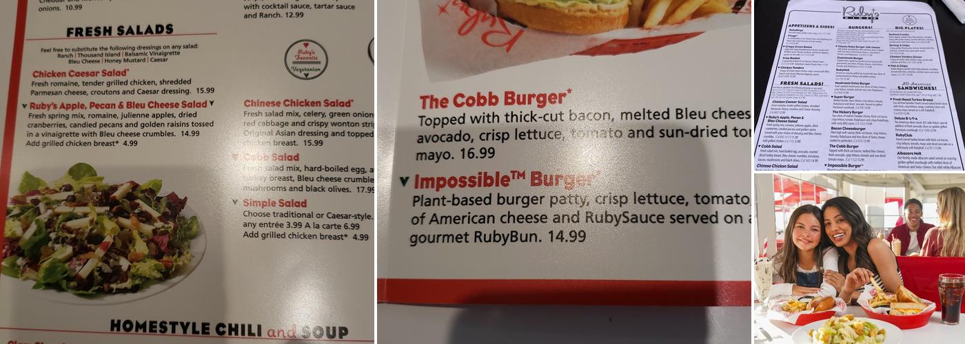 Ruby's Diner Menu