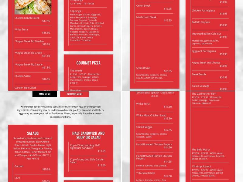 Ken's Pub Menu