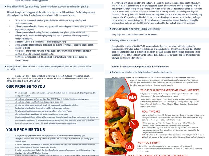 Claim Jumper Restaurants Menu