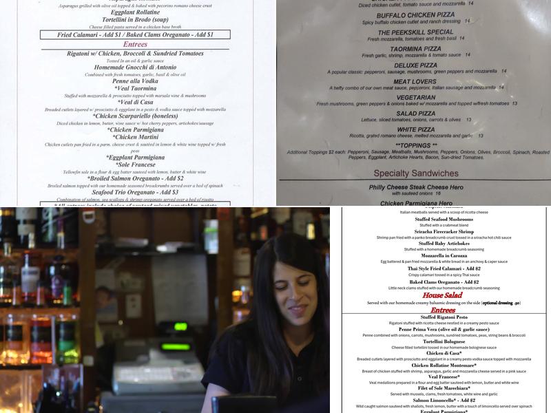 Taormina Trattoria Menu