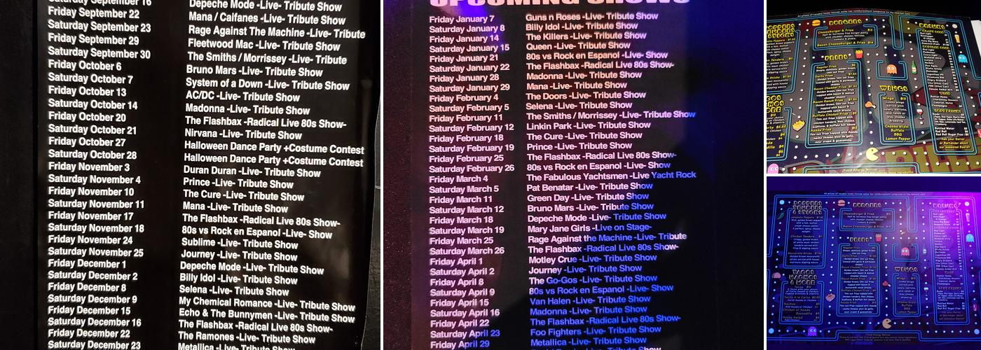 Totally 80's Bar and Grille Menu