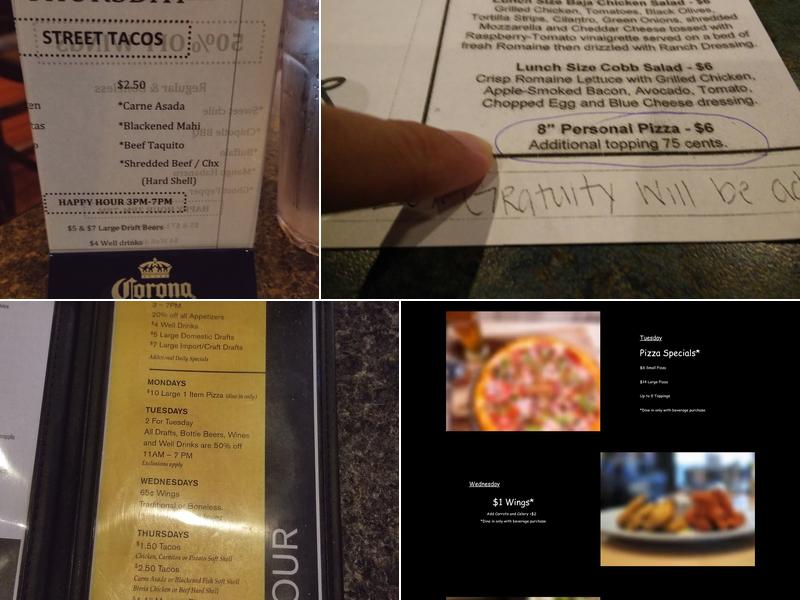 The Bench Sports Bar & Grill Menu