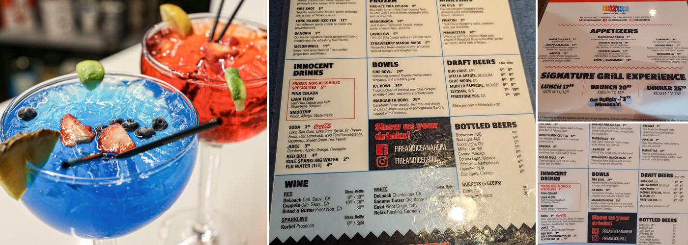 FiRE+iCE Interactive Grill & Bar Menu