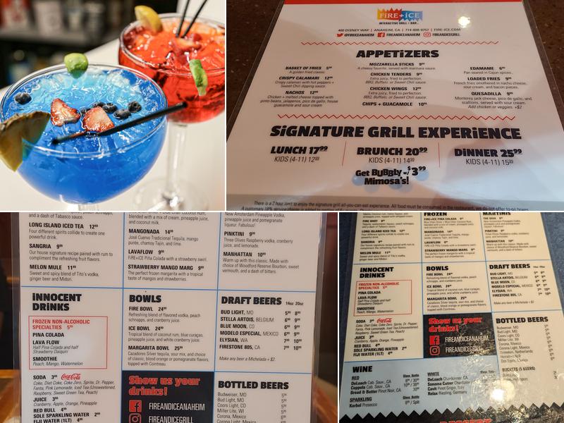 FiRE+iCE Interactive Grill & Bar Menu