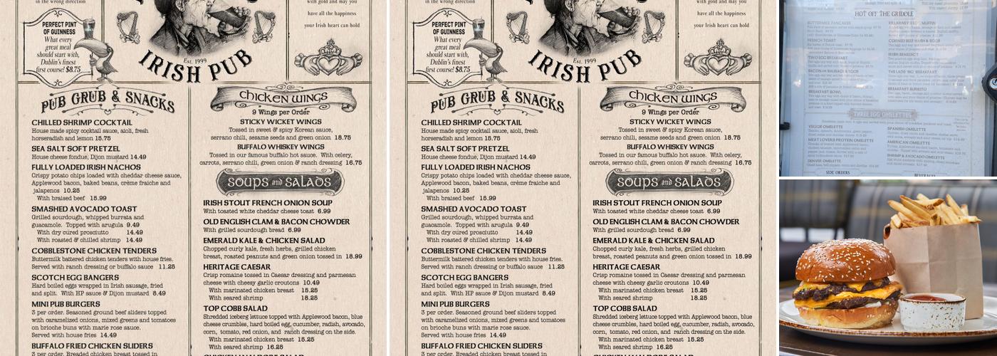 Killarney's Irish Pub Menu