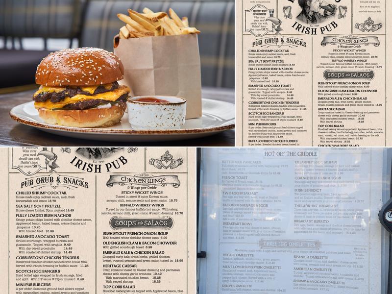 Killarney's Irish Pub Menu