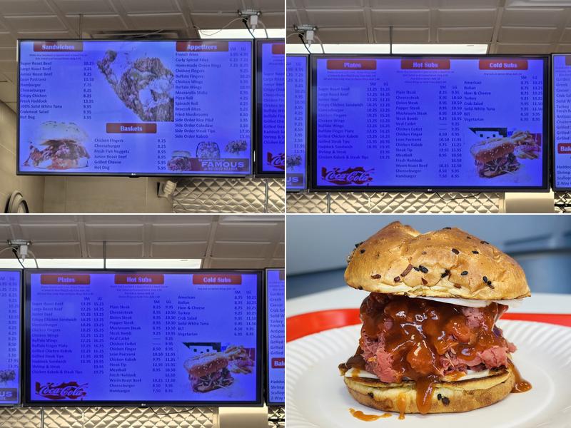 Mikey’s Famous Roast Beef & Seafood Menu