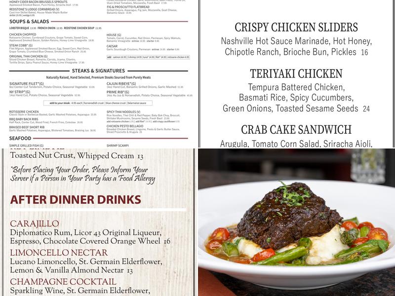 Redstone American Grill Menu