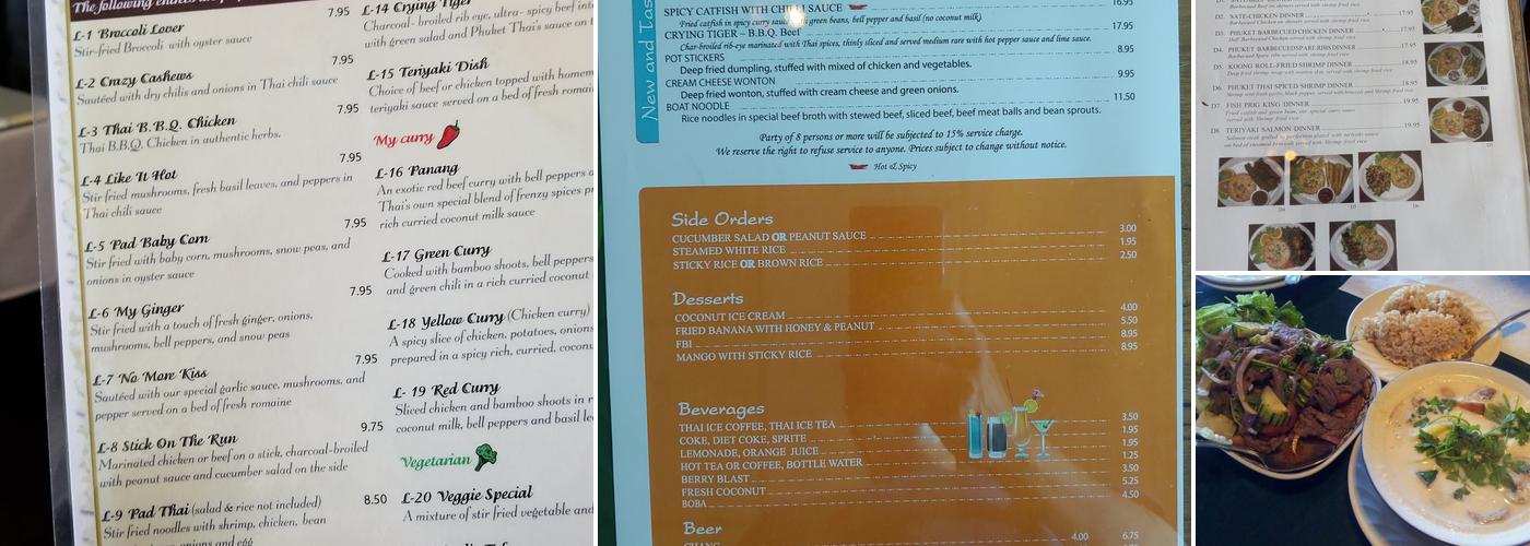 PHUKET THAI - Huntington Beach Menu