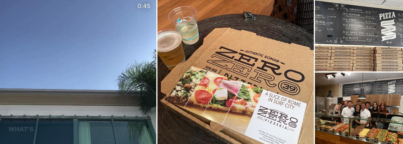 ZeroZero39 Pizzeria Menu