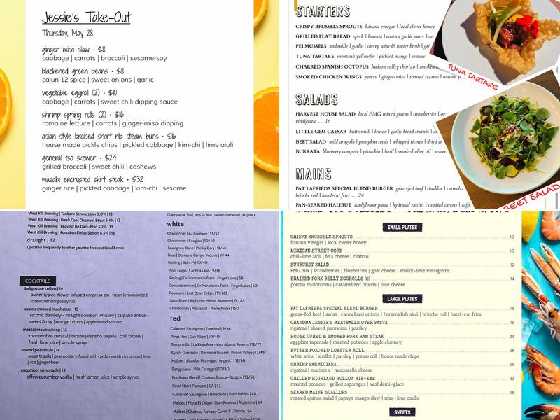 Jessie's Harvest House Menu