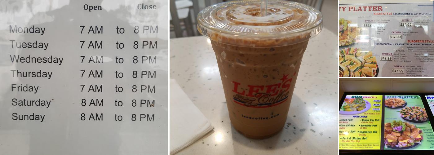 Lee's Sandwiches Menu