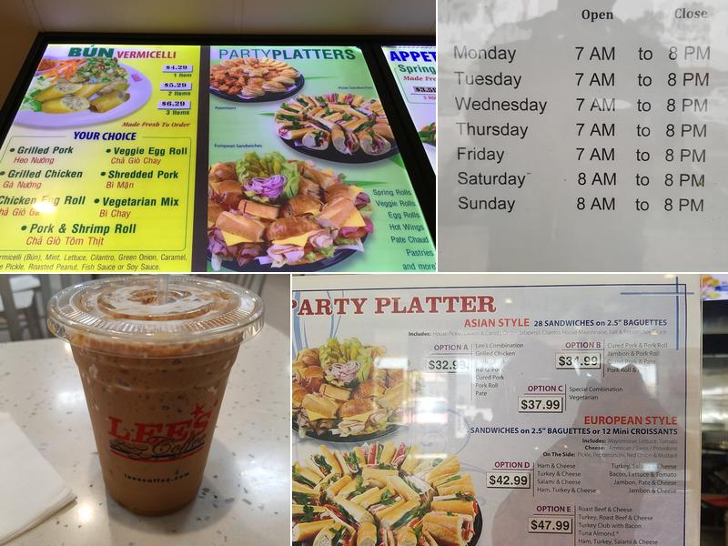 Lee's Sandwiches Menu