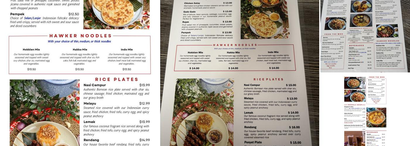 Borneo Eatery Menu