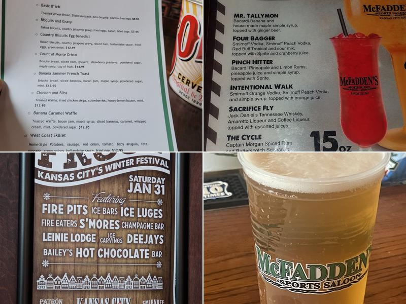 McFadden's Sports Saloon Menu